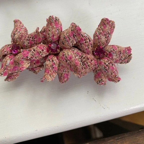 Jennifer Behr  Pink Embellished Hair Barrette main image 2